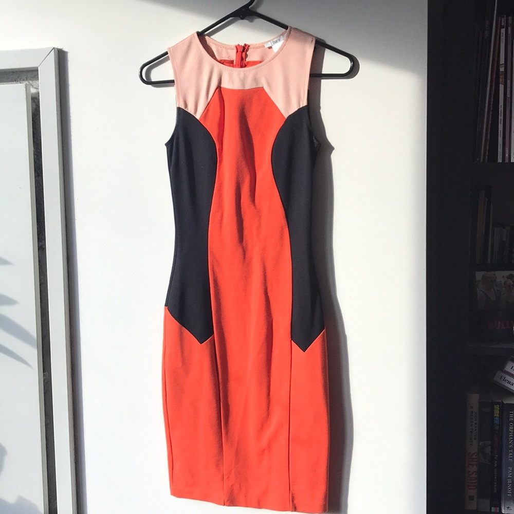 Orange Fitted Bar III Dress